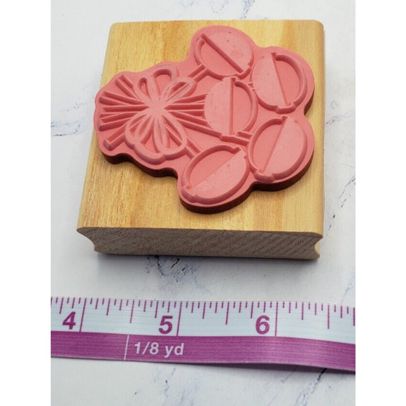 Wood Mounted Bundle of Lollipops Sweet Dessert Rubber Stamp - Picture 8 of 8